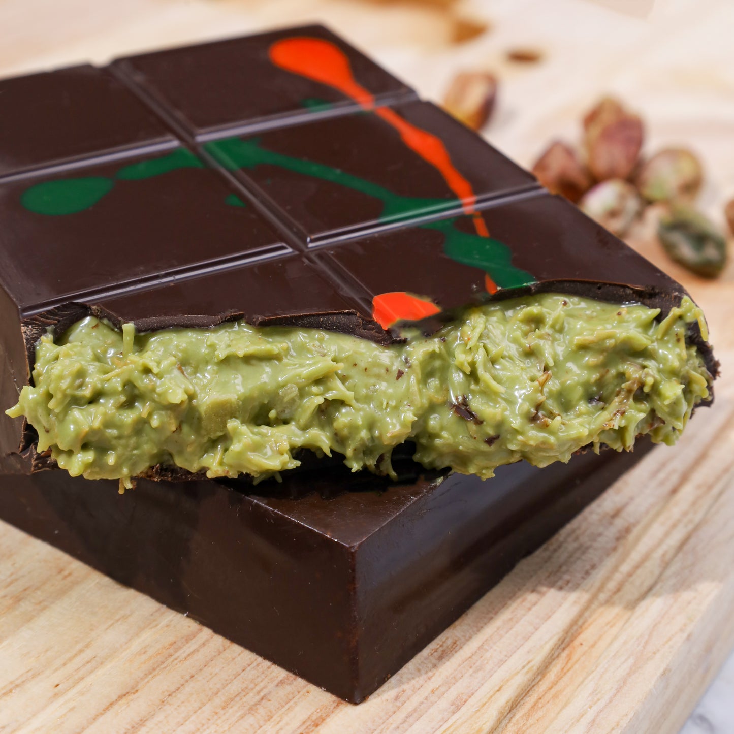 Viral Dubai Chocolate Pistachio Kunafa Bar (Dark)