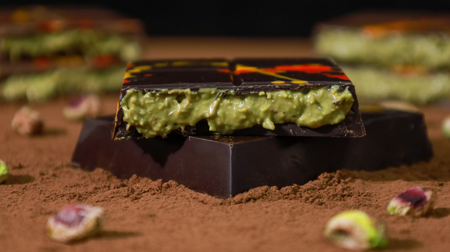 Viral Dubai Chocolate Pistachio Kunafa Bar (Dark)