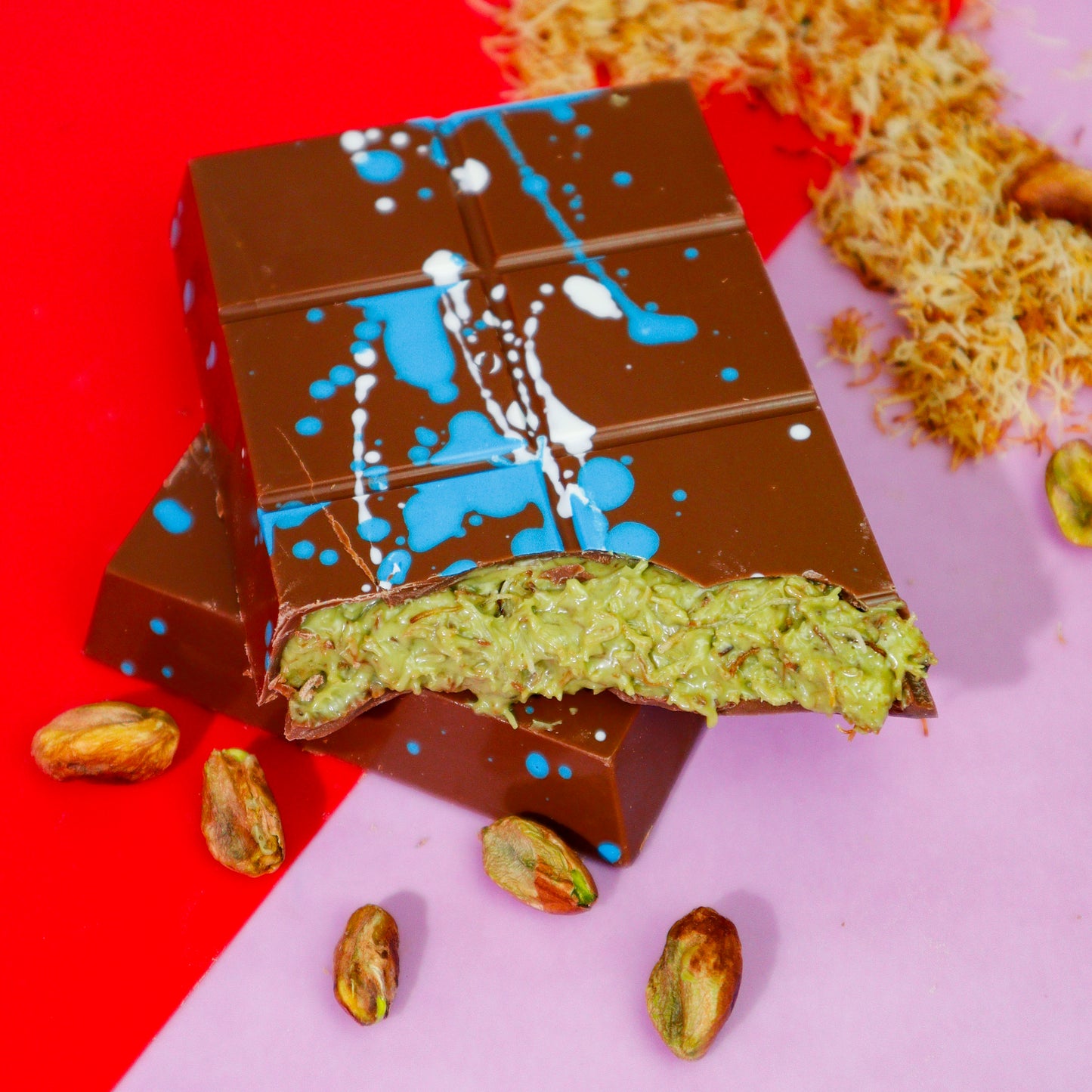 Viral Dubai Chocolate Pistachio Kunafa Bar (Milk)